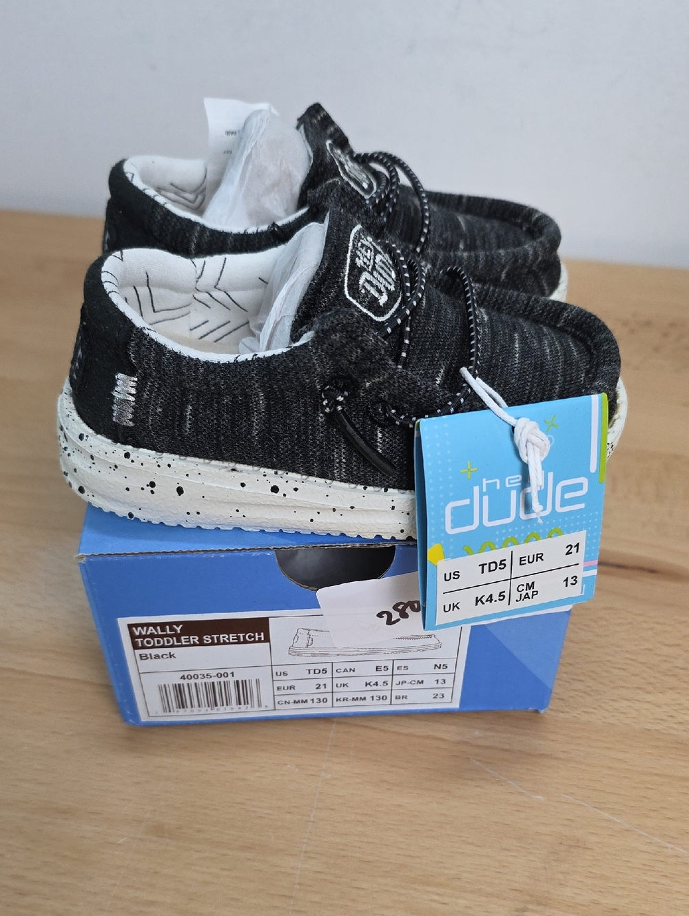 Kids Wally Toddler Stretch Slip-On Sneakers - Black Size 5